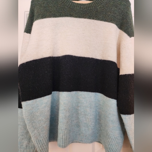Wilfred Free Cipriana alpaca wool crewneck striped sweater size 3 cozy oversized - Picture 6 of 10